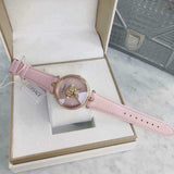 Buy Shop Versace Palazzo Empire Pink Dial Pink Leather Strap Watch for Women - VCO030017 USA Online