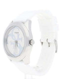 Guess G Twist Quartz White Dial White Silicone Strap Watch For Women - W0911L1