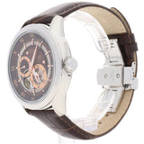 Bulova Classic Skeleton Automatic Brown Dial Brown Leather Strap Watch for Men - 96A120