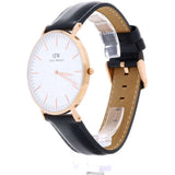 Buy Shop Daniel Wellington Classic Sheffield White Dial Black Leather Strap Watch For Men - DW00100007 USA Online