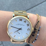 Buy Shop Marc Jacobs Baker White Dial Gold Steel Strap Watch for Women - MBM3243 USA Online