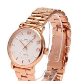 Marc Jacobs Baker White Dial Rose Gold Steel Strap Watch for Women - MBM3244