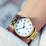 Buy Shop Marc Jacobs Baker White Dial Gold Steel Strap Watch for Women - MBM3243 USA Online