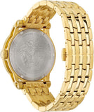 Versace Code Quartz Silver Dial Gold Steel Strap Watch For Men - VEPO00420