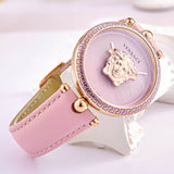 Buy Shop Versace Palazzo Empire Pink Dial Pink Leather Strap Watch for Women - VCO030017 USA Online