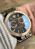 Buy Shop Versace Aion Chronograph Black Dial Black Steel Strap Watch for Men - VE1D01620 USA Online