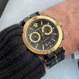 Buy Shop Versace Aion Chronograph Black Dial Black Steel Strap Watch for Men - VE1D01620 USA Online