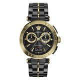 Buy Shop Versace Aion Chronograph Black Dial Black Steel Strap Watch for Men - VE1D01620 USA Online