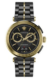 Buy Shop Versace Aion Chronograph Black Dial Black Steel Strap Watch for Men - VE1D01620 USA Online
