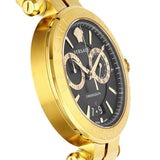 Buy Shop Versace Aion Chronograph Black Dial Gold Steel Strap Watch For Men - VE1D01721 USA Online