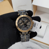 Buy Shop Versace Aion Chronograph Black Dial Grey Steel Strap Watch for Men - VBR050017 USA Online