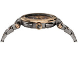 Buy Shop Versace Aion Chronograph Black Dial Grey Steel Strap Watch for Men - VBR050017 USA Online