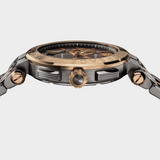 Buy Shop Versace Aion Chronograph Black Dial Grey Steel Strap Watch for Men - VBR050017 USA Online