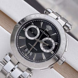 Buy Shop Versace Aion Chronograph Black Dial Silver Steel Strap Watch for Men - VBR080017 USA Online