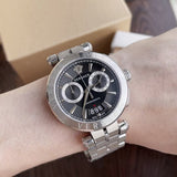 Buy Shop Versace Aion Chronograph Black Dial Silver Steel Strap Watch for Men - VBR080017 USA Online