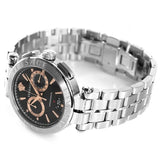Buy Shop Versace Aion Chronograph Black Dial Silver Steel Strap Watch For Men - VE1D01019 USA Online