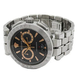 Buy Shop Versace Aion Chronograph Black Dial Silver Steel Strap Watch For Men - VE1D01019 USA Online