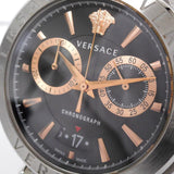Buy Shop Versace Aion Chronograph Black Dial Silver Steel Strap Watch For Men - VE1D01019 USA Online