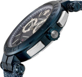 Buy Shop Versace Aion Chronograph Blue Dial Blue Leather Strap Watch for Men - VBR070017 USA Online