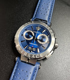 Buy Shop Versace Aion Chronograph Blue Dial Blue Leather Strap Watch for Men - VE1D01220 USA Online
