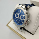 Buy Shop Versace Aion Chronograph Blue Dial Blue Leather Strap Watch for Men - VE1D01220 USA Online