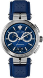 Buy Shop Versace Aion Chronograph Blue Dial Blue Leather Strap Watch for Men - VE1D01220 USA Online