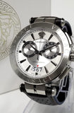 Buy Shop Versace Aion Chronograph White Dial Brown Leather Strap Watch for Men - VBR010017 USA Online