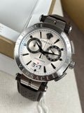 Buy Shop Versace Aion Chronograph White Dial Brown Leather Strap Watch for Men - VBR010017 USA Online