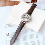 Buy Shop Versace Aion Chronograph White Dial Brown Leather Strap Watch for Men - VBR010017 USA Online