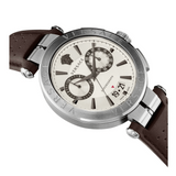 Buy Shop Versace Aion Chronograph White Dial Brown Leather Strap Watch for Men - VBR010017 USA Online