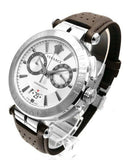 Buy Shop Versace Aion Chronograph White Dial Brown Leather Strap Watch for Men - VBR010017 USA Online