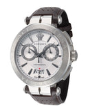 Buy Shop Versace Aion Chronograph White Dial Brown Leather Strap Watch for Men - VBR010017 USA Online