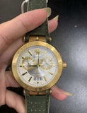 Buy Shop Versace Aion Chronograph White Dial Green Leather Strap Watch for Men - VBR020017 USA Online