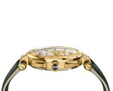 Buy Shop Versace Aion Chronograph White Dial Green Leather Strap Watch for Men - VBR020017 USA Online