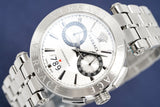 Buy Shop Versace Aion Chronograph White Dial Silver Steel Strap Watch for Men - VBR040017 USA Online