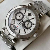 Buy Shop Versace Aion Chronograph White Dial Silver Steel Strap Watch for Men - VBR040017 USA Online