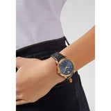 Buy Shop Versace Audrey Quartz Black Dial Black Leather Strap Watch for Women - VELR00319 USA Online