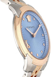 Buy Shop Versace Audrey Quartz Blue Dial Two Tone Steel Strap Watch for Women - VELR00619 USA Online