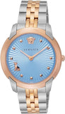 Buy Shop Versace Audrey Quartz Blue Dial Two Tone Steel Strap Watch for Women - VELR00619 USA Online