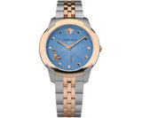 Buy Shop Versace Audrey Quartz Blue Dial Two Tone Steel Strap Watch for Women - VELR00619 USA Online