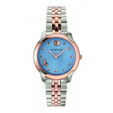 Buy Shop Versace Audrey Quartz Blue Dial Two Tone Steel Strap Watch for Women - VELR00619 USA Online