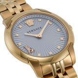 Buy Shop Versace Audrey Quartz Grey Dial Gold Steel Strap Watch for Women - VELR00719 USA Online