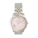Buy Shop Versace Audrey Quartz Pink Dial Silver Steel Strap Watch for Women - VELR00419 USA Online