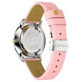 Buy Shop Versace Audrey Quartz White Dial Pink Leather Strap Watch for Women - VELR00119 USA Online