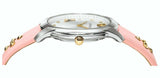Buy Shop Versace Audrey Quartz White Dial Pink Leather Strap Watch for Women - VELR00119 USA Online