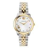 Buy Shop Versace Audrey Quartz White Dial Two Tone Steel Strap Watch for Women - VELR00519 USA Online