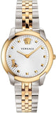 Buy Shop Versace Audrey Quartz White Dial Two Tone Steel Strap Watch for Women - VELR00519 USA Online