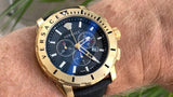 Buy Shop Versace Casual Chronograph Black Dial Black Leather Strap Watch for Men - VERG003-18 USA Online