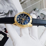 Buy Shop Versace Casual Chronograph Black Dial Black Leather Strap Watch for Men - VERG003-18 USA Online