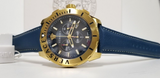 Buy Shop Versace Casual Chronograph Blue Dial Blue Leather Strap Watch for Men - VERG004-18 USA Online